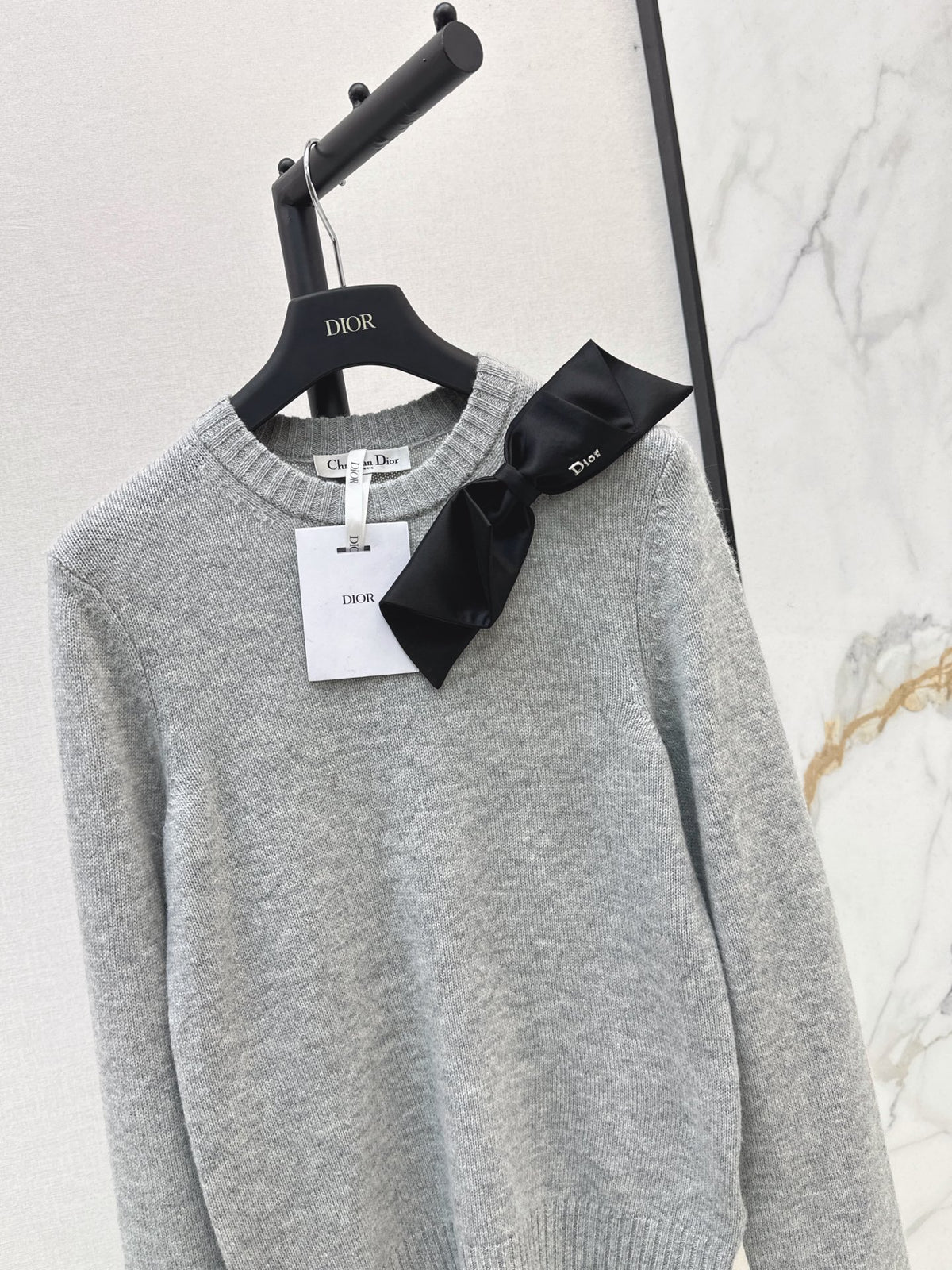🔥Highest Quality🔥26FW New Bow-Detail Crewneck Sweater 🤍🩶