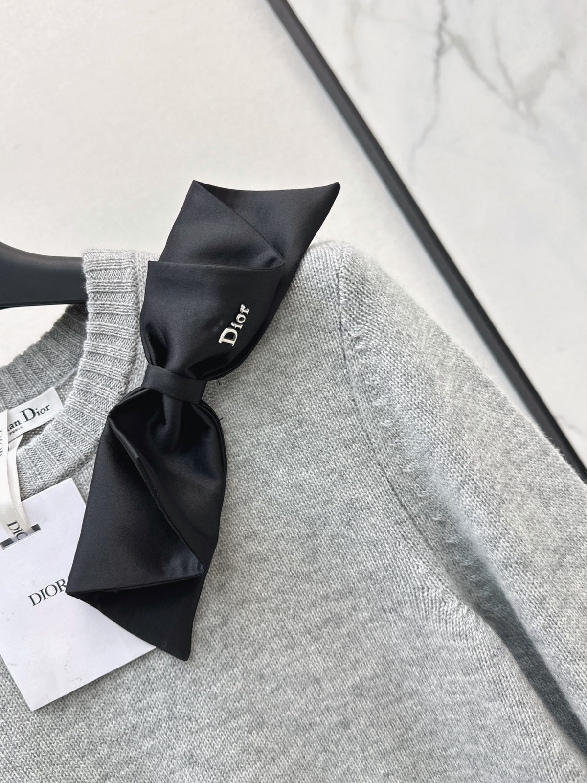 🔥Highest Quality🔥26FW New Bow-Detail Crewneck Sweater 🤍🩶