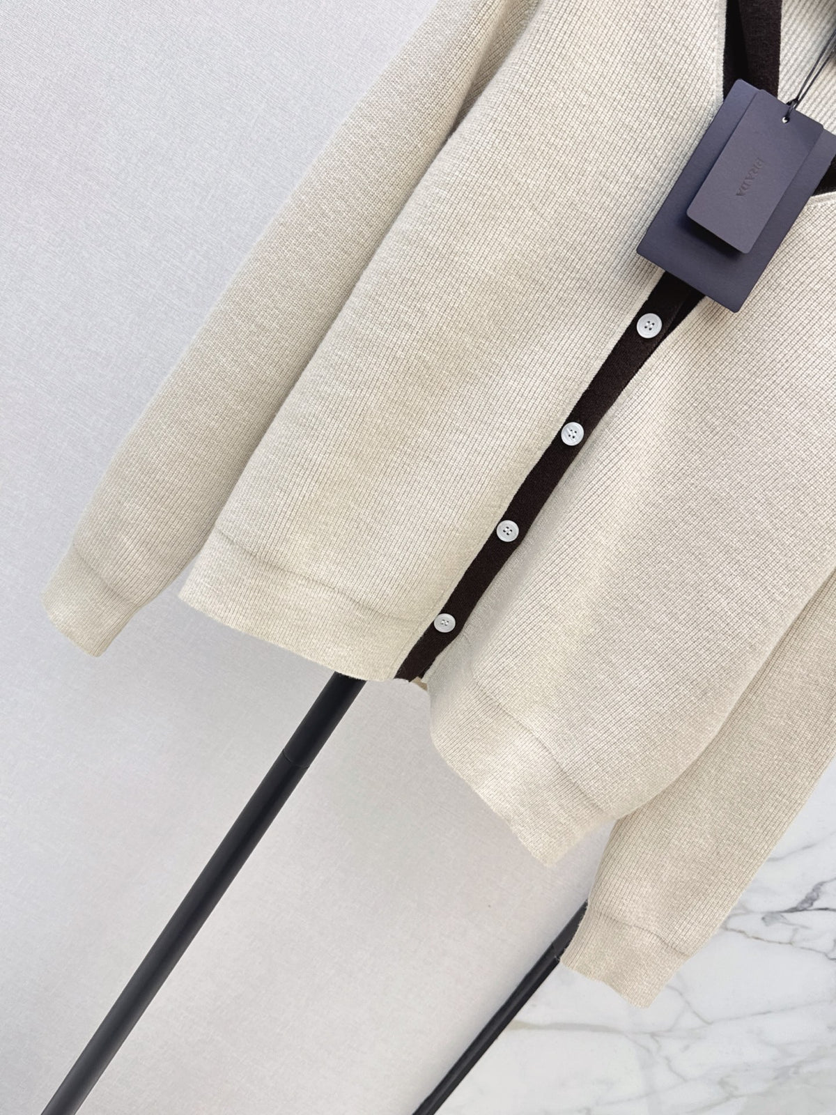26FW New Color-Block Hooded Knit Cardigan 🤍🤎