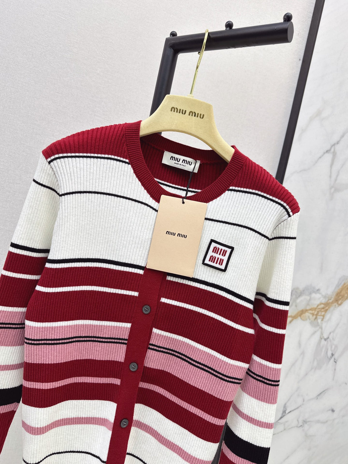 🎄Xmas🎄26FW New Crew-Neck Striped Cardigan ❤️
