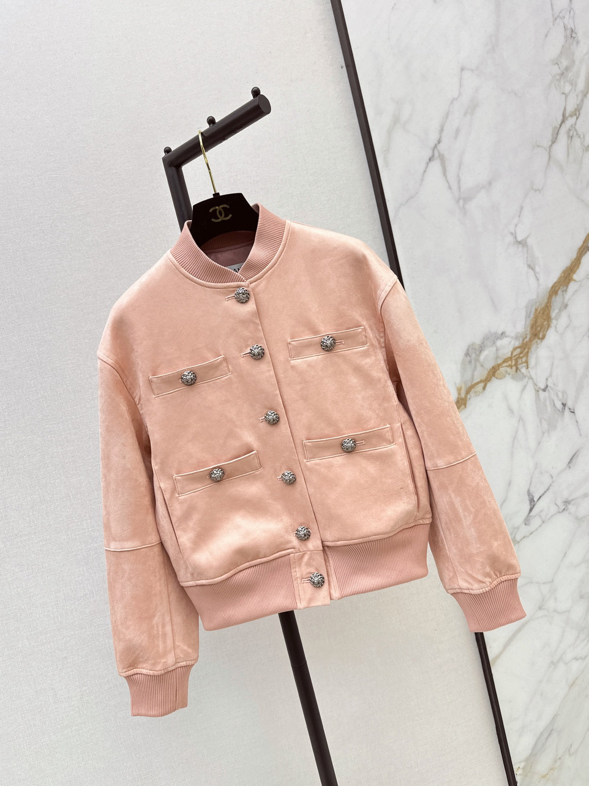 26FW New Peach Pink Varsity Jacket ❤️