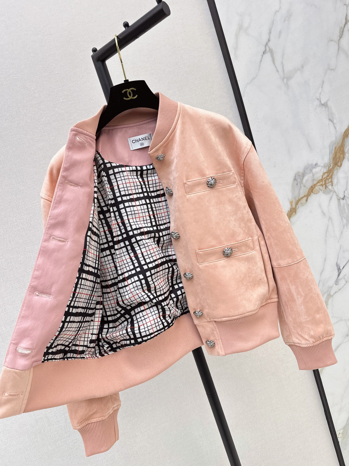 26FW New Peach Pink Varsity Jacket ❤️