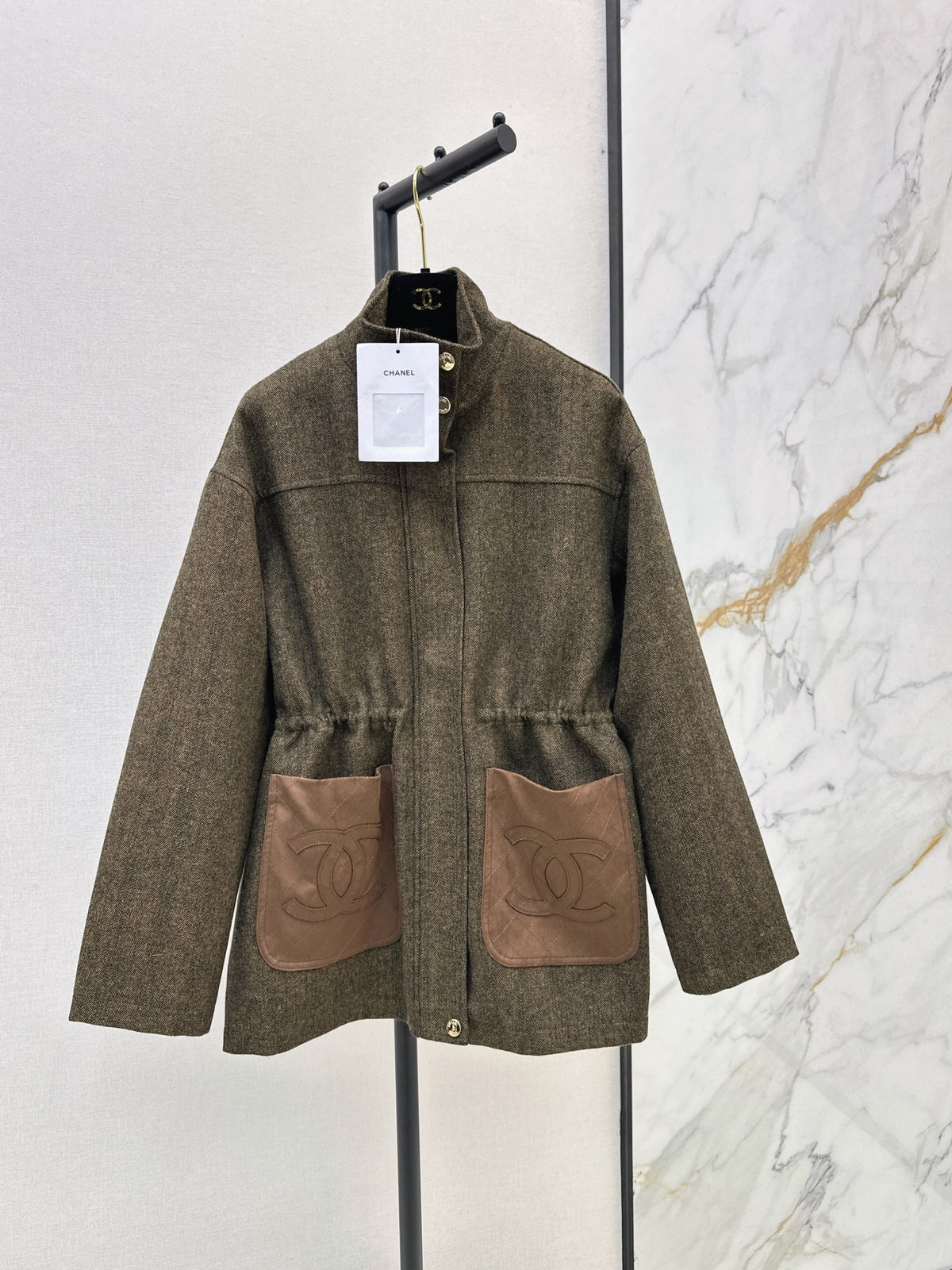 26FW New Drawstring-Waist Stand-Collar Jacket 🤎