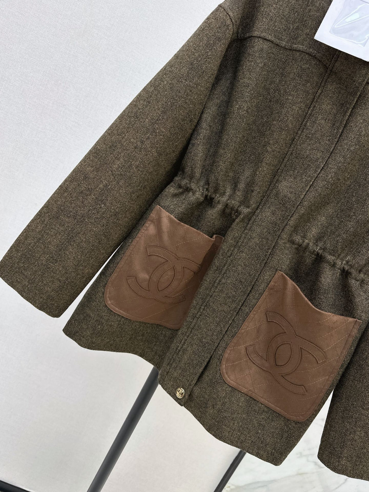 26FW New Drawstring-Waist Stand-Collar Jacket 🤎