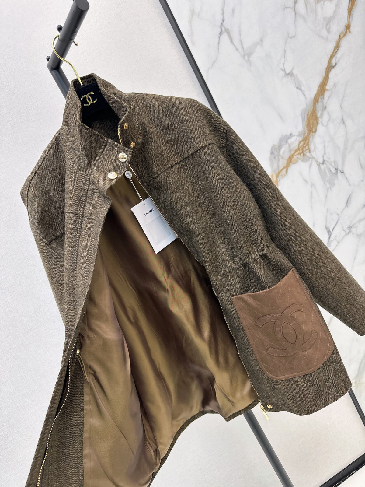 26FW New Drawstring-Waist Stand-Collar Jacket 🤎