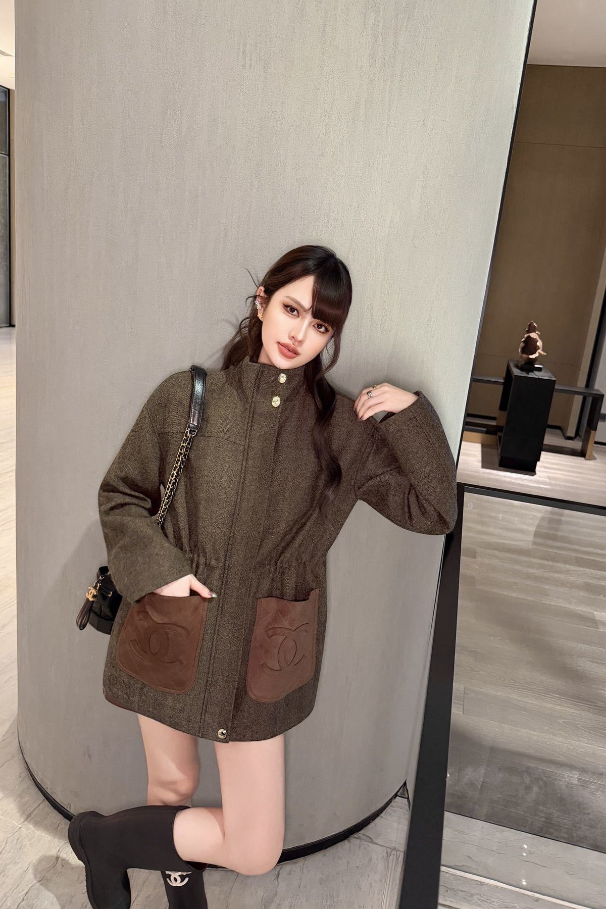 26FW New Drawstring-Waist Stand-Collar Jacket 🤎
