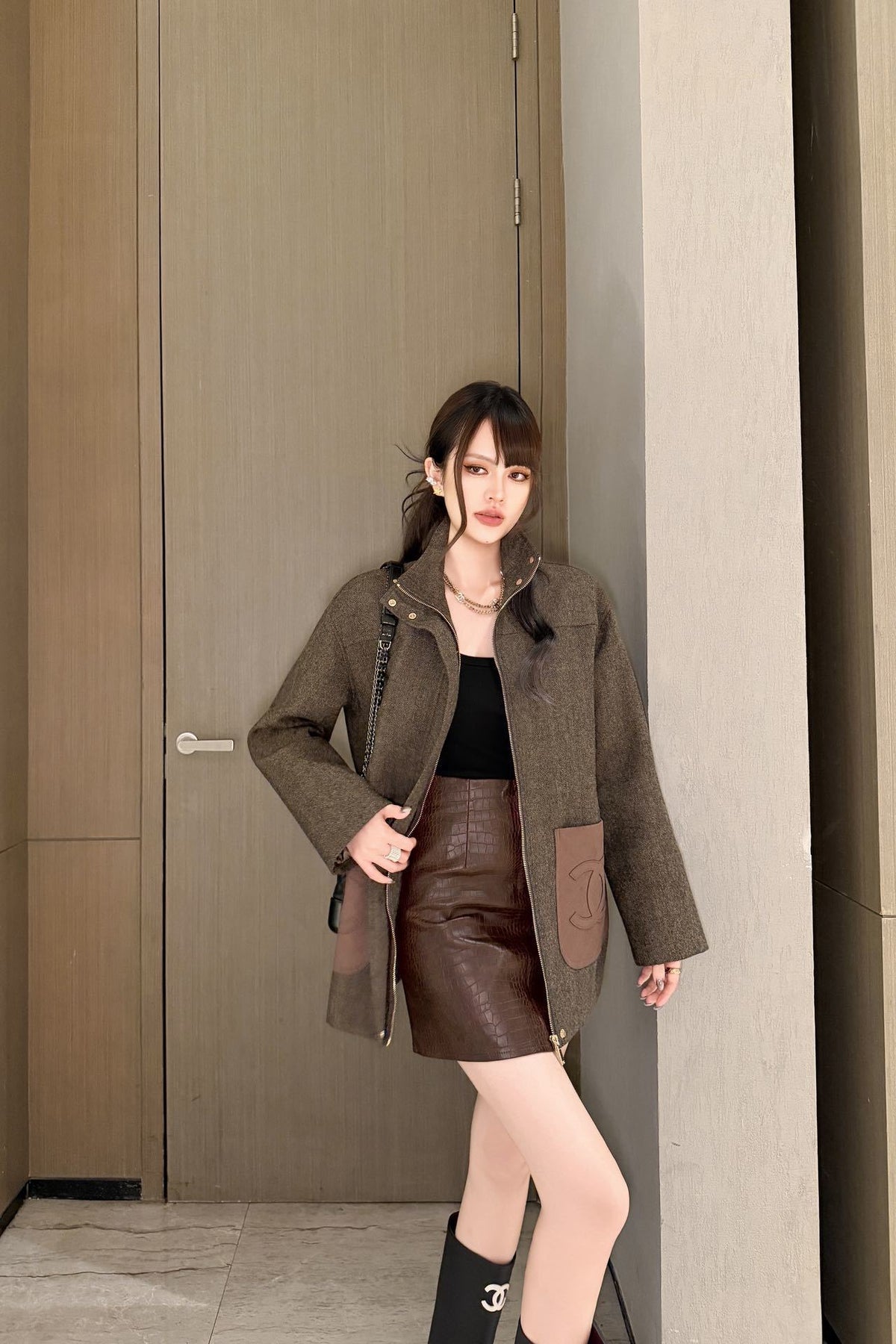 26FW New Drawstring-Waist Stand-Collar Jacket 🤎