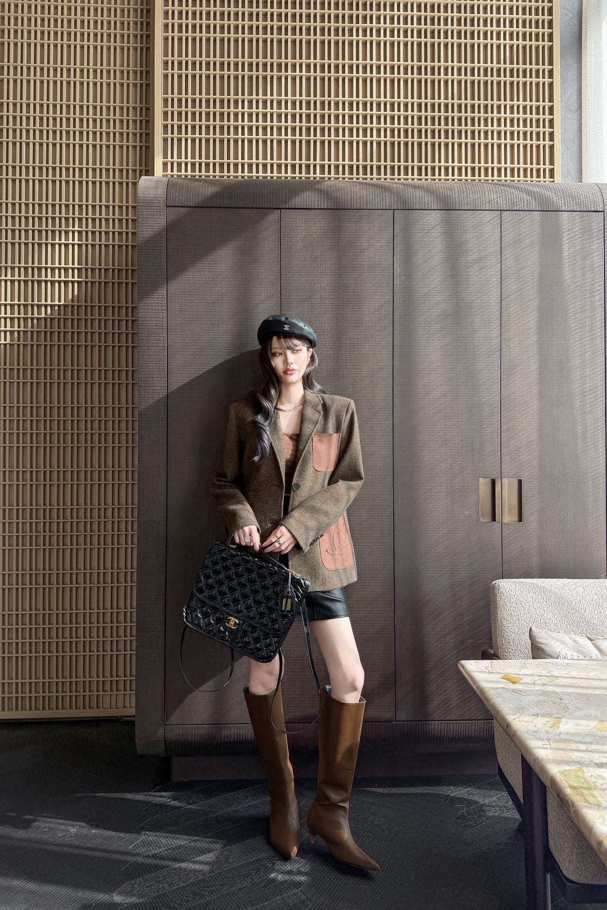 26FW New Oversized Blazer with Contrast-Color Pocket Detail 🤎
