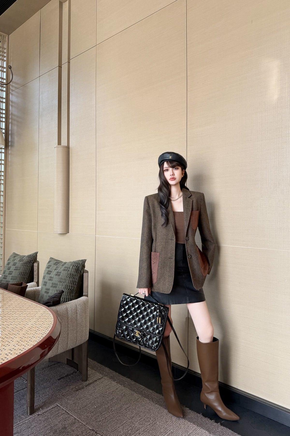 26FW New Oversized Blazer with Contrast-Color Pocket Detail 🤎