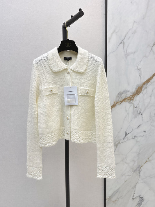26FW New Cut-out Lapel Knit Cardigan 🤍🖤