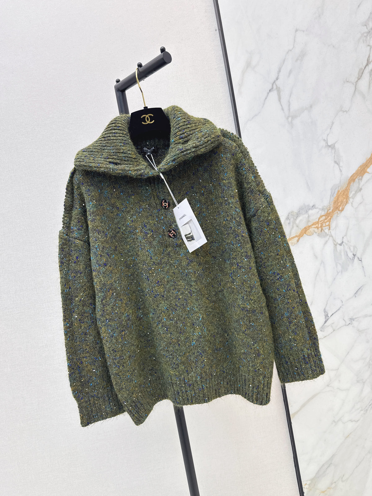 26FW New Oversized Drop-Shoulder Knit Cardigan 💚