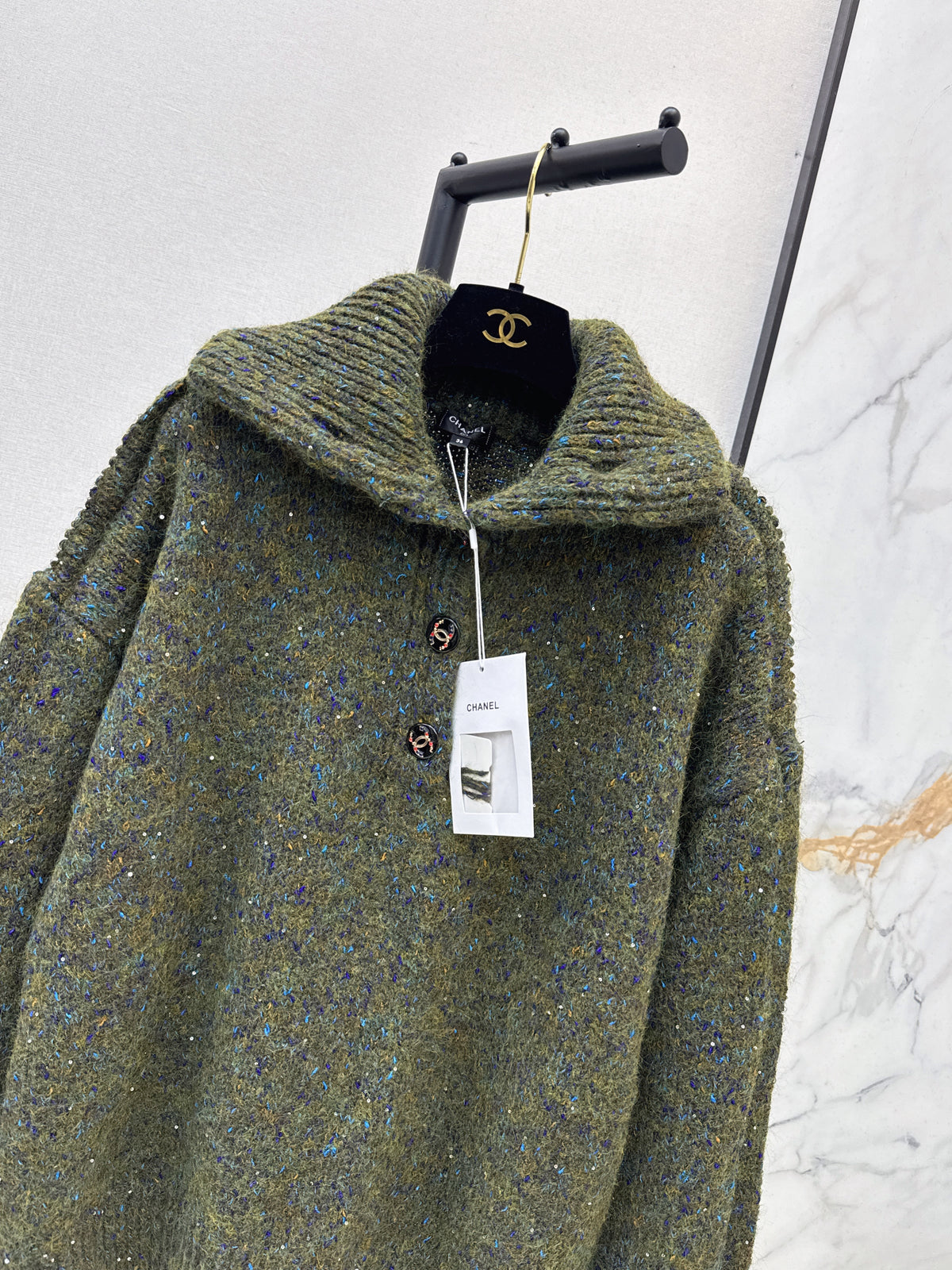 26FW New Oversized Drop-Shoulder Knit Cardigan 💚