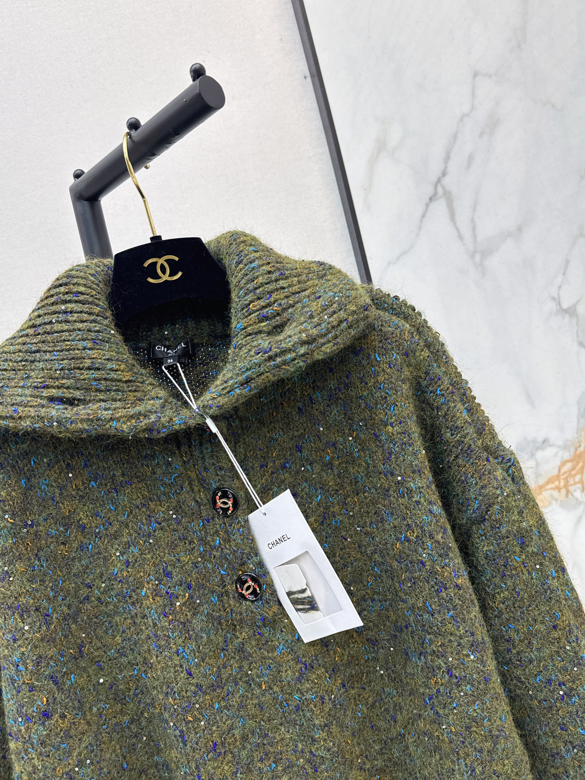 26FW New Oversized Drop-Shoulder Knit Cardigan 💚