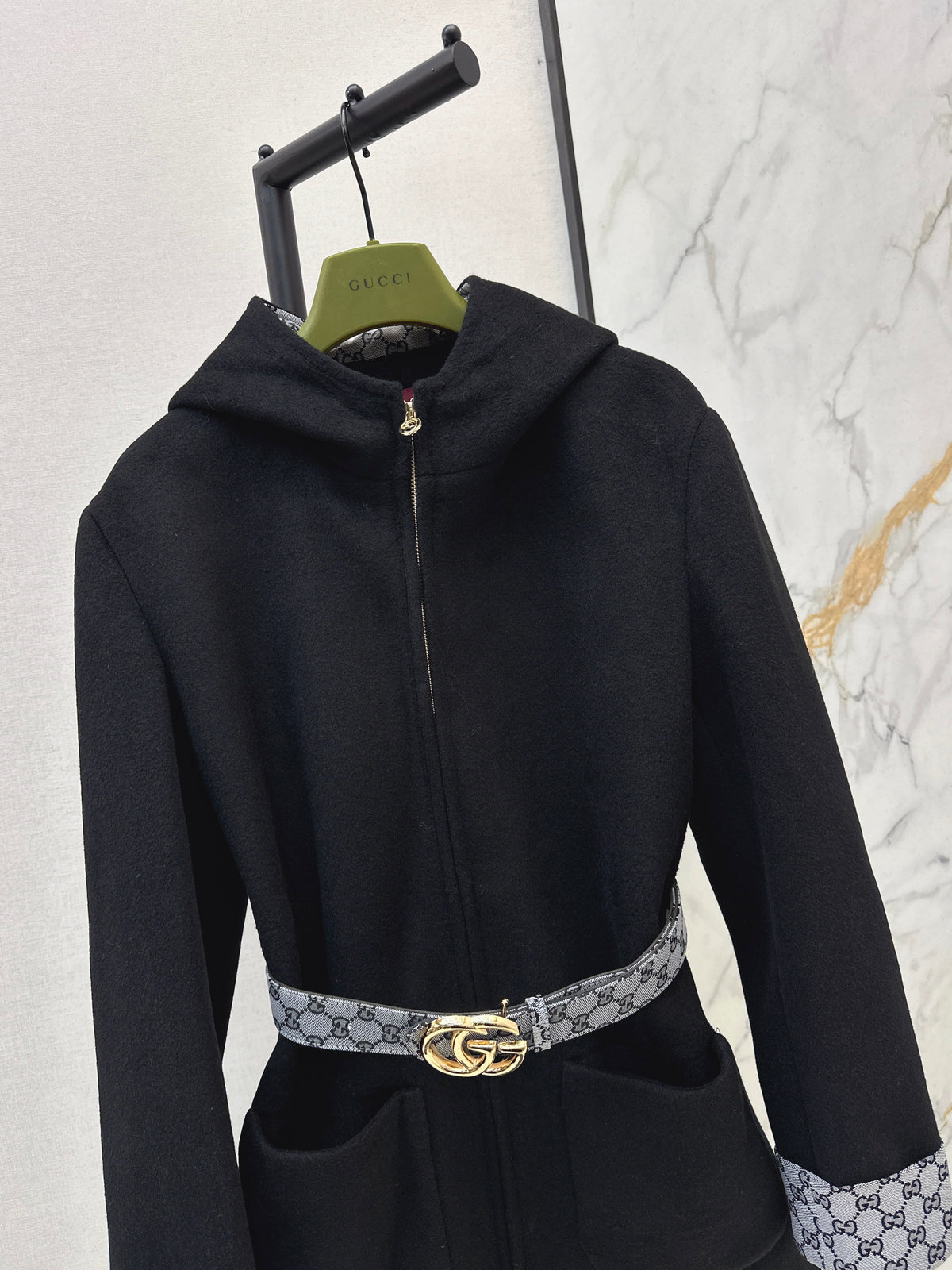 26FW New Mid-Length Hooded Wool Coat 🤎🖤