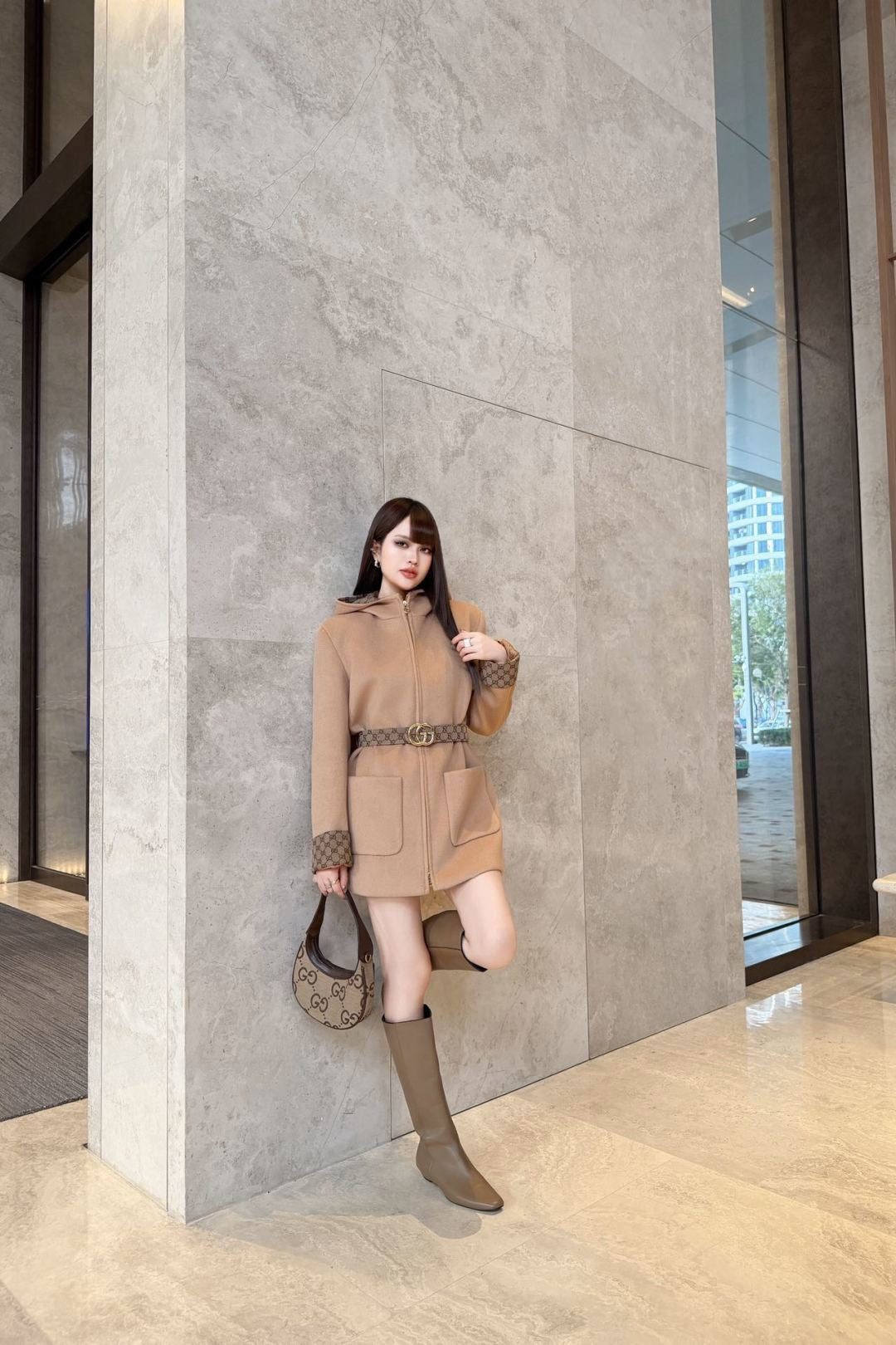 26FW New Mid-Length Hooded Wool Coat 🤎🖤
