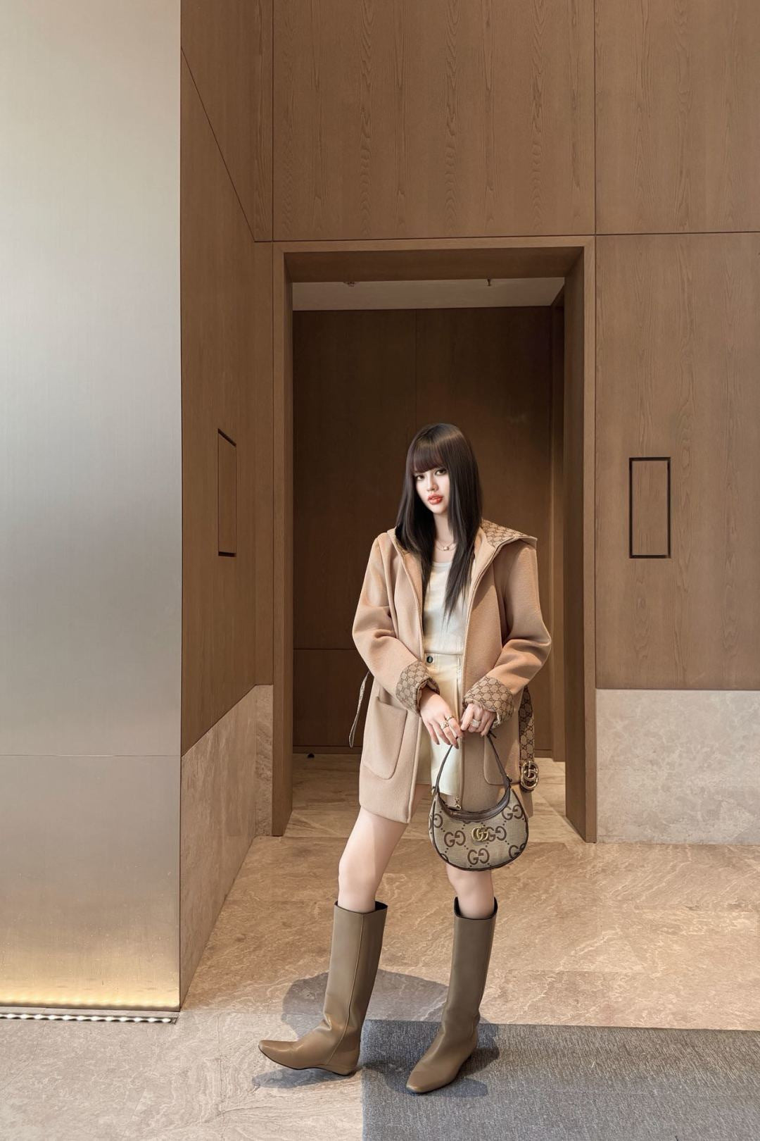 26FW New Mid-Length Hooded Wool Coat 🤎🖤