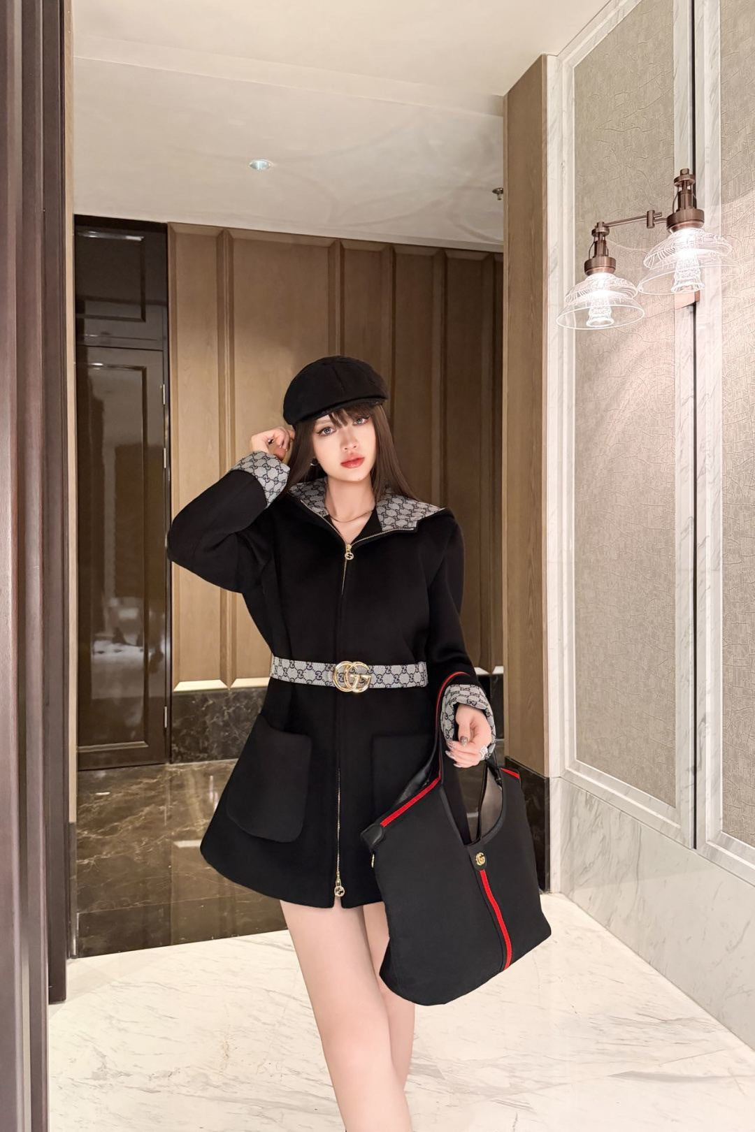 26FW New Mid-Length Hooded Wool Coat 🤎🖤