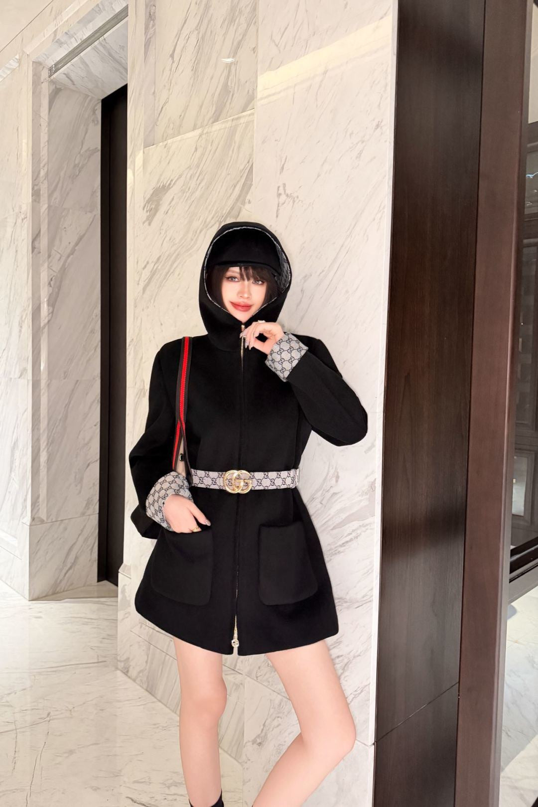 26FW New Mid-Length Hooded Wool Coat 🤎🖤