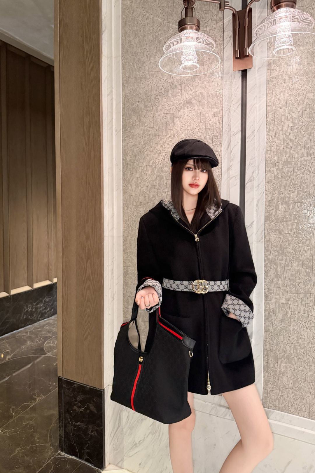26FW New Mid-Length Hooded Wool Coat 🤎🖤