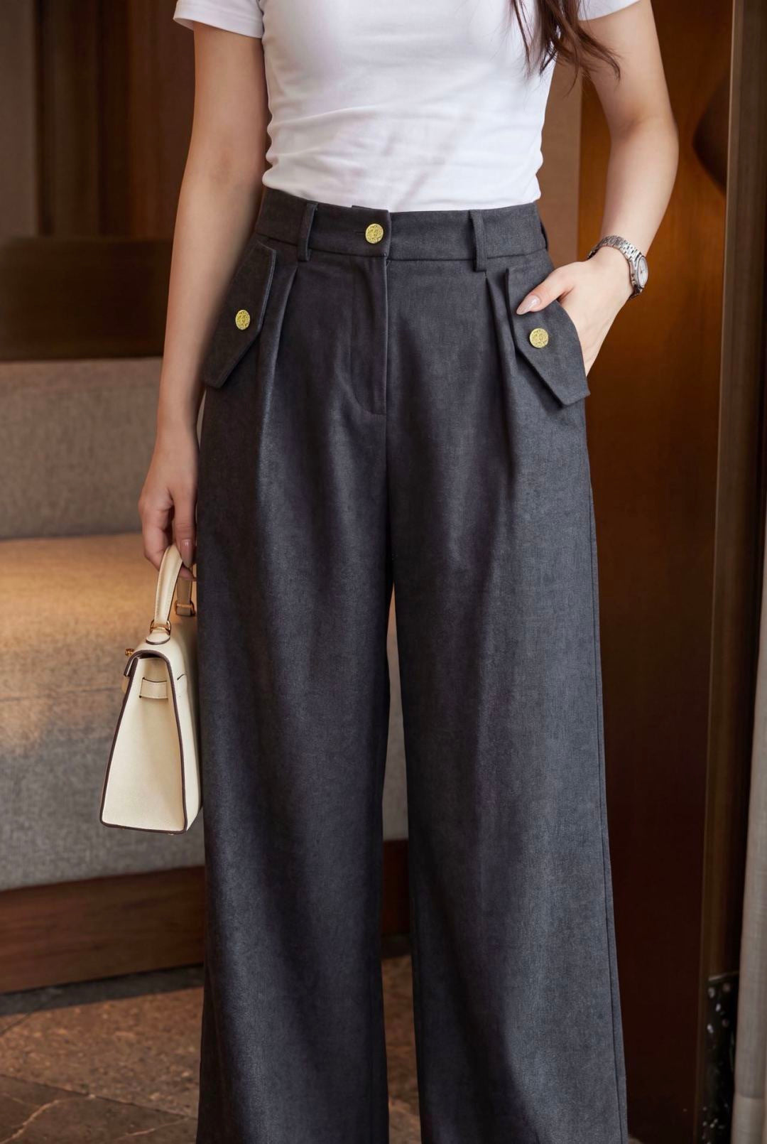 26FW New Straight-Leg Trousers with Dual Pocket Detailing 🩶🖤