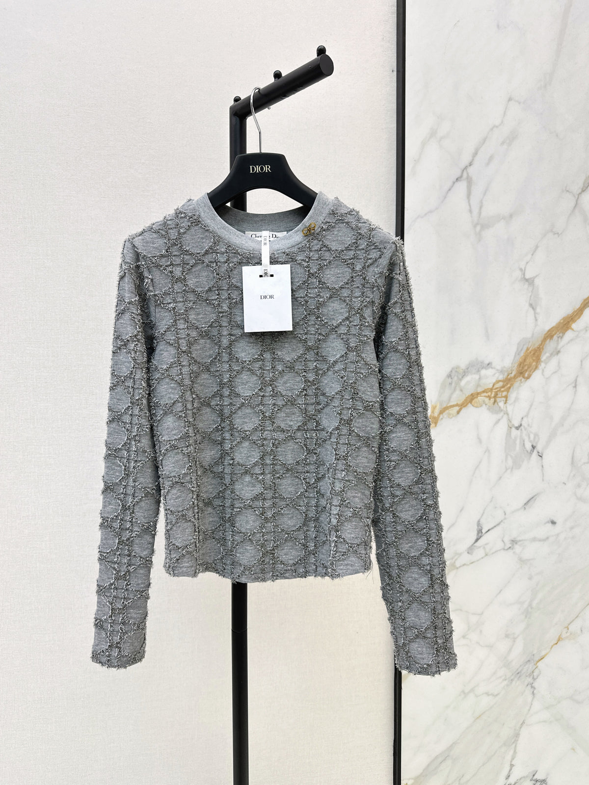 26FW New 3D-Textured Jacquard Crewneck Knit 🩶🖤