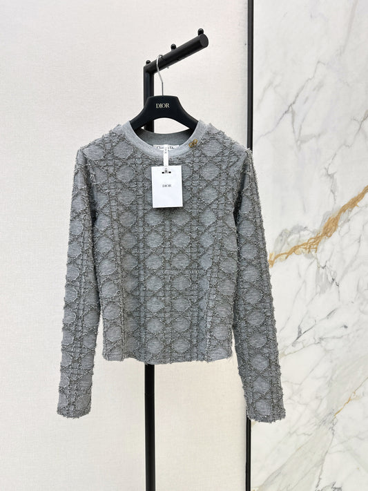 26FW New 3D-Textured Jacquard Crewneck Knit 🩶🖤
