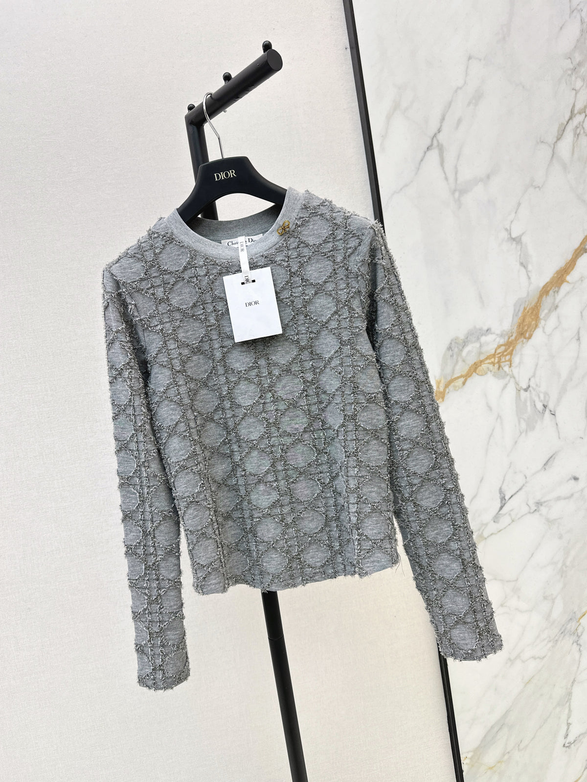 26FW New 3D-Textured Jacquard Crewneck Knit 🩶🖤
