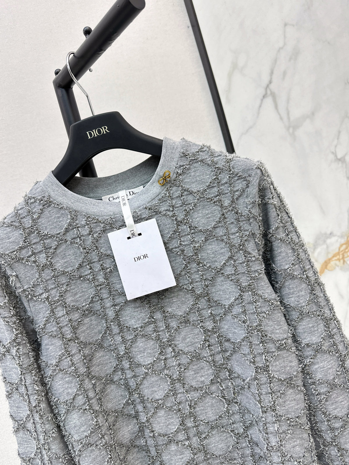 26FW New 3D-Textured Jacquard Crewneck Knit 🩶🖤