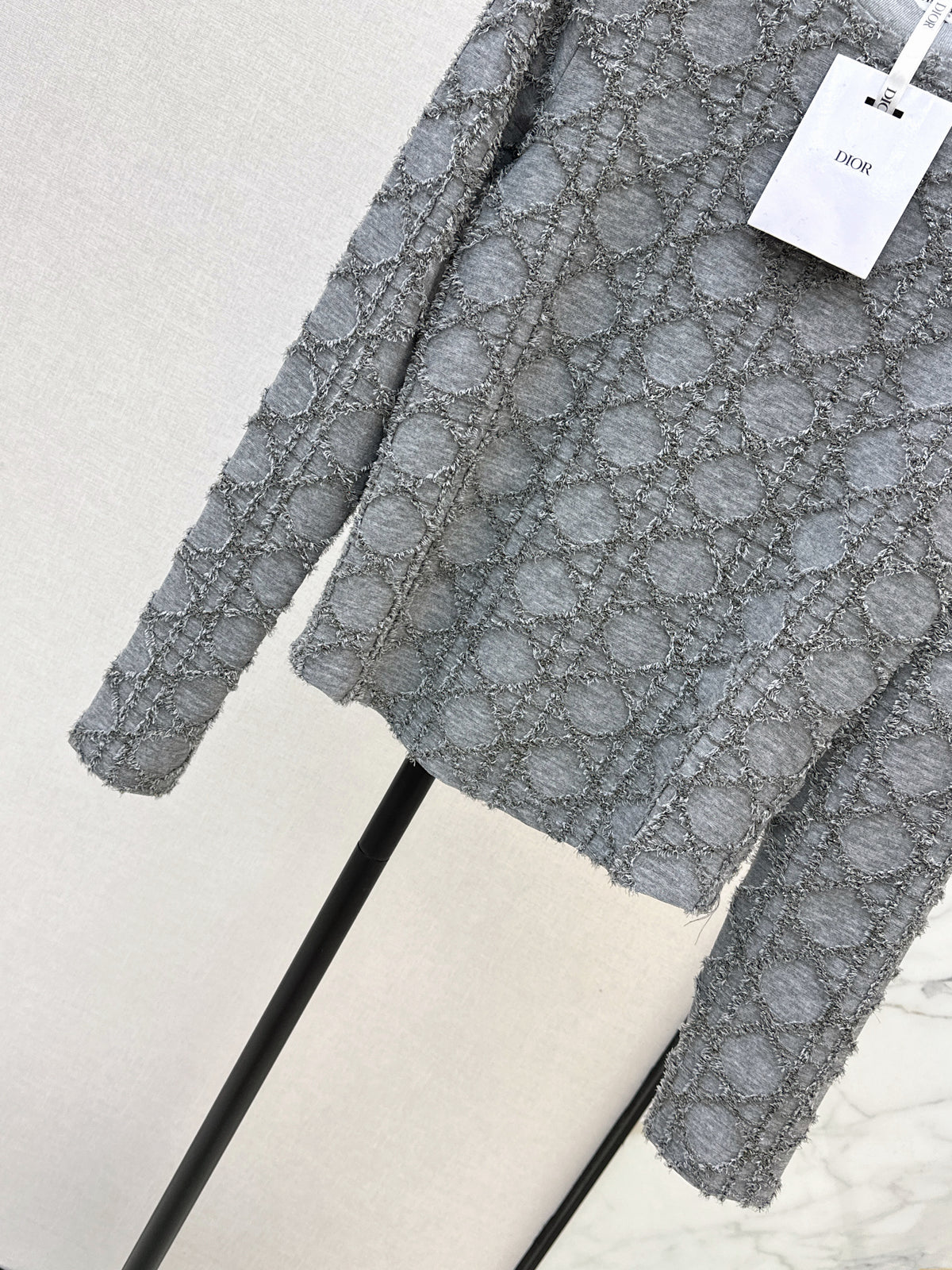 26FW New 3D-Textured Jacquard Crewneck Knit 🩶🖤