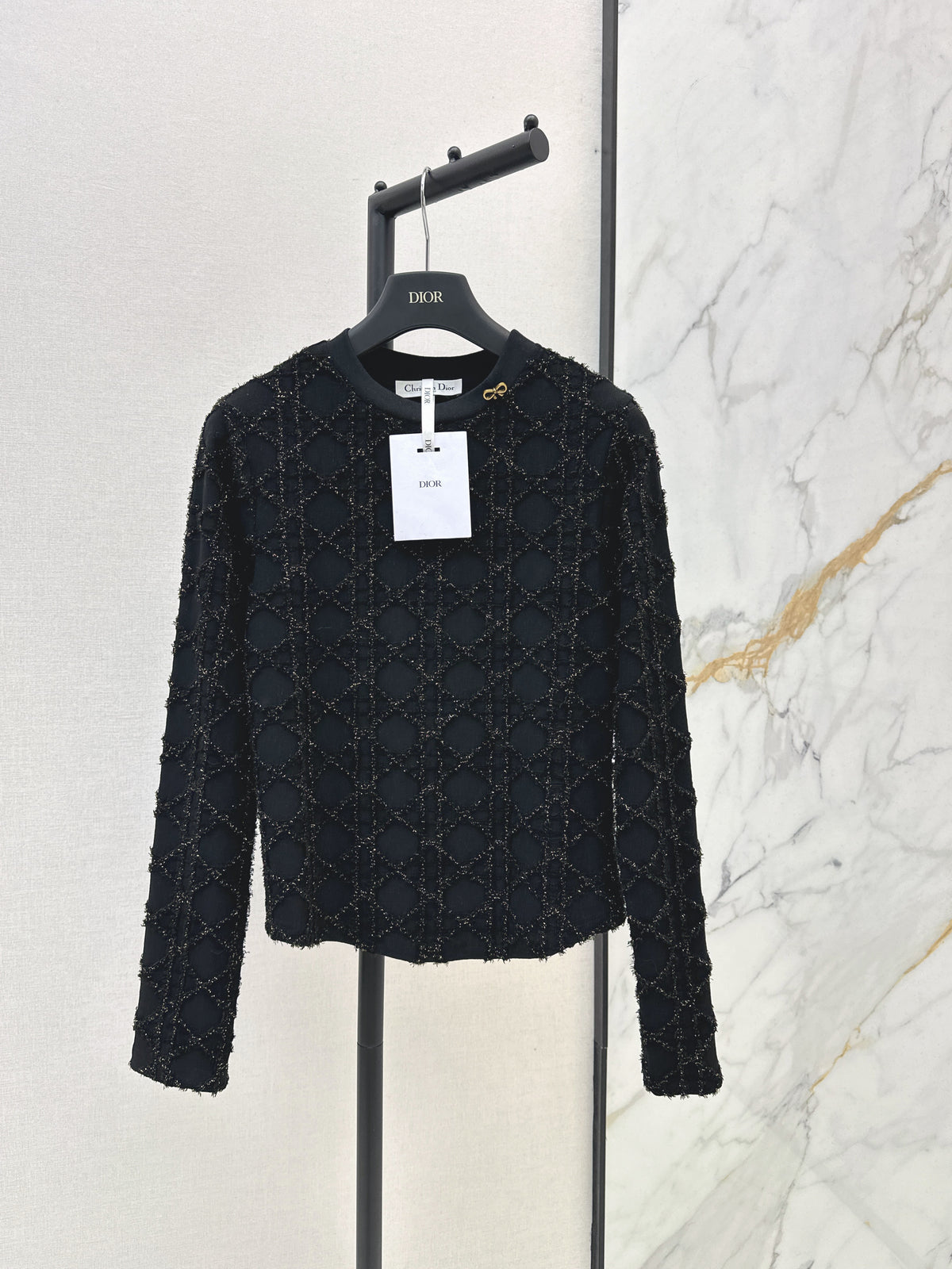 26FW New 3D-Textured Jacquard Crewneck Knit 🩶🖤