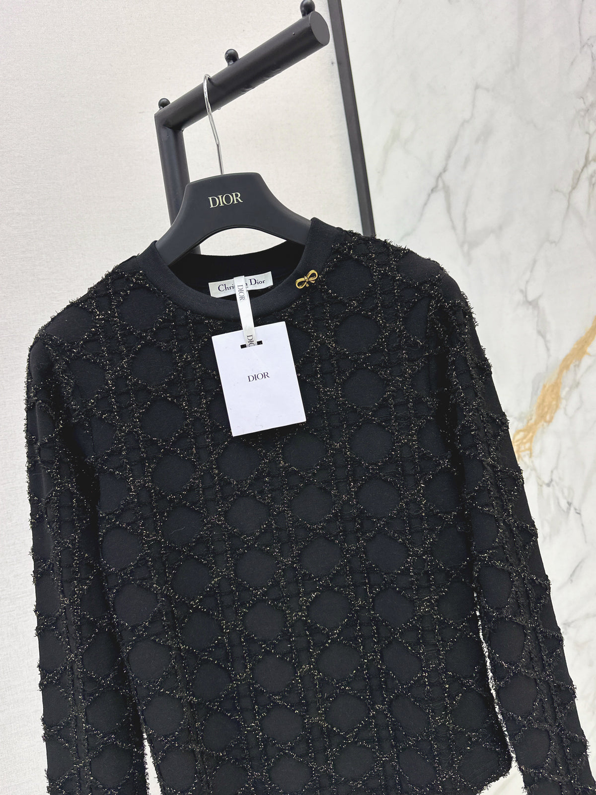 26FW New 3D-Textured Jacquard Crewneck Knit 🩶🖤