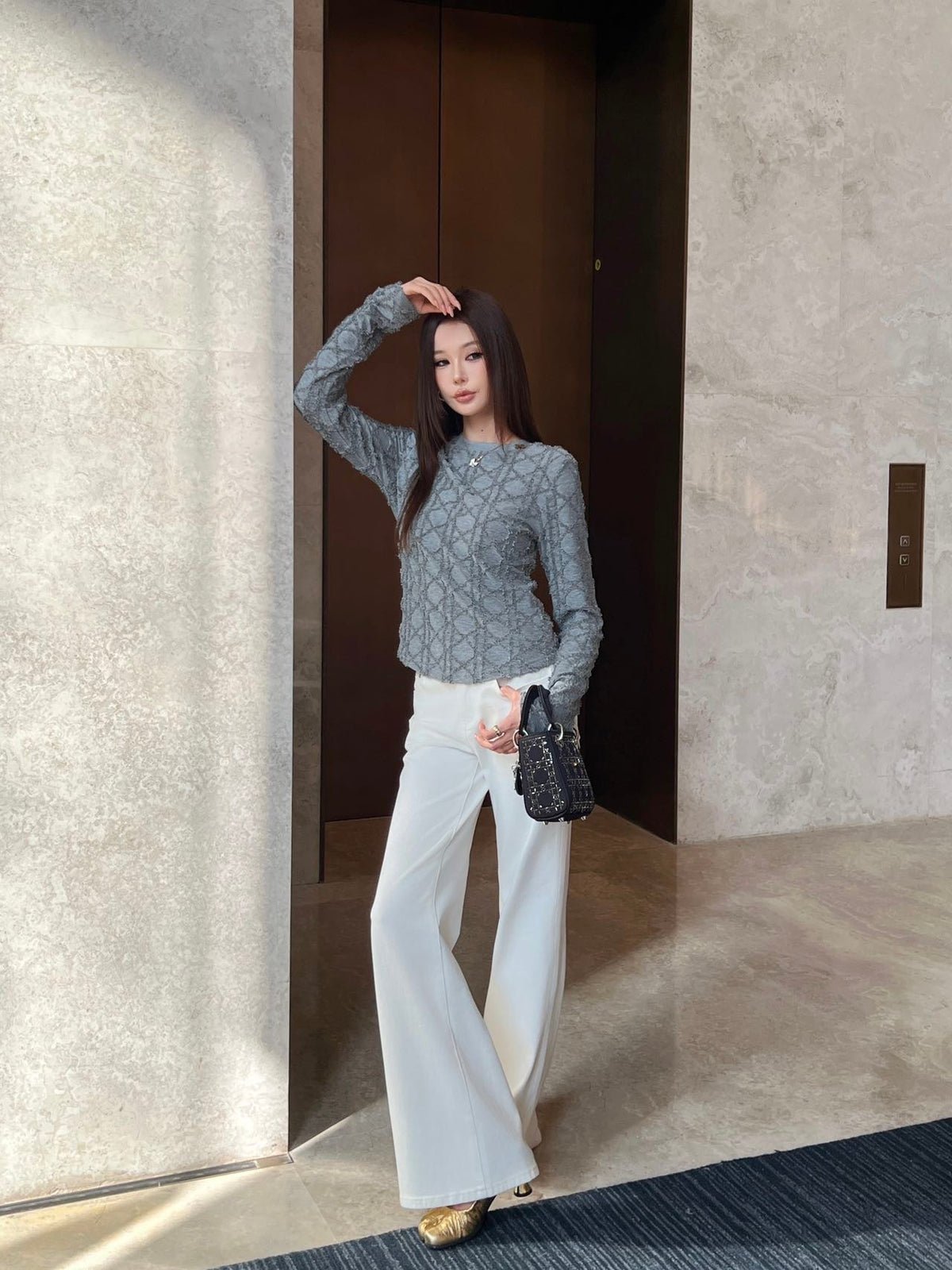 26FW New 3D-Textured Jacquard Crewneck Knit 🩶🖤