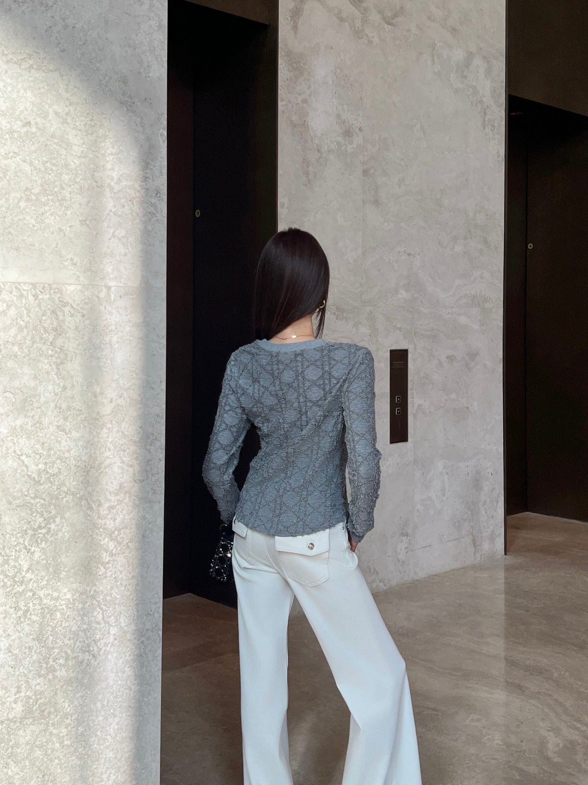 26FW New 3D-Textured Jacquard Crewneck Knit 🩶🖤