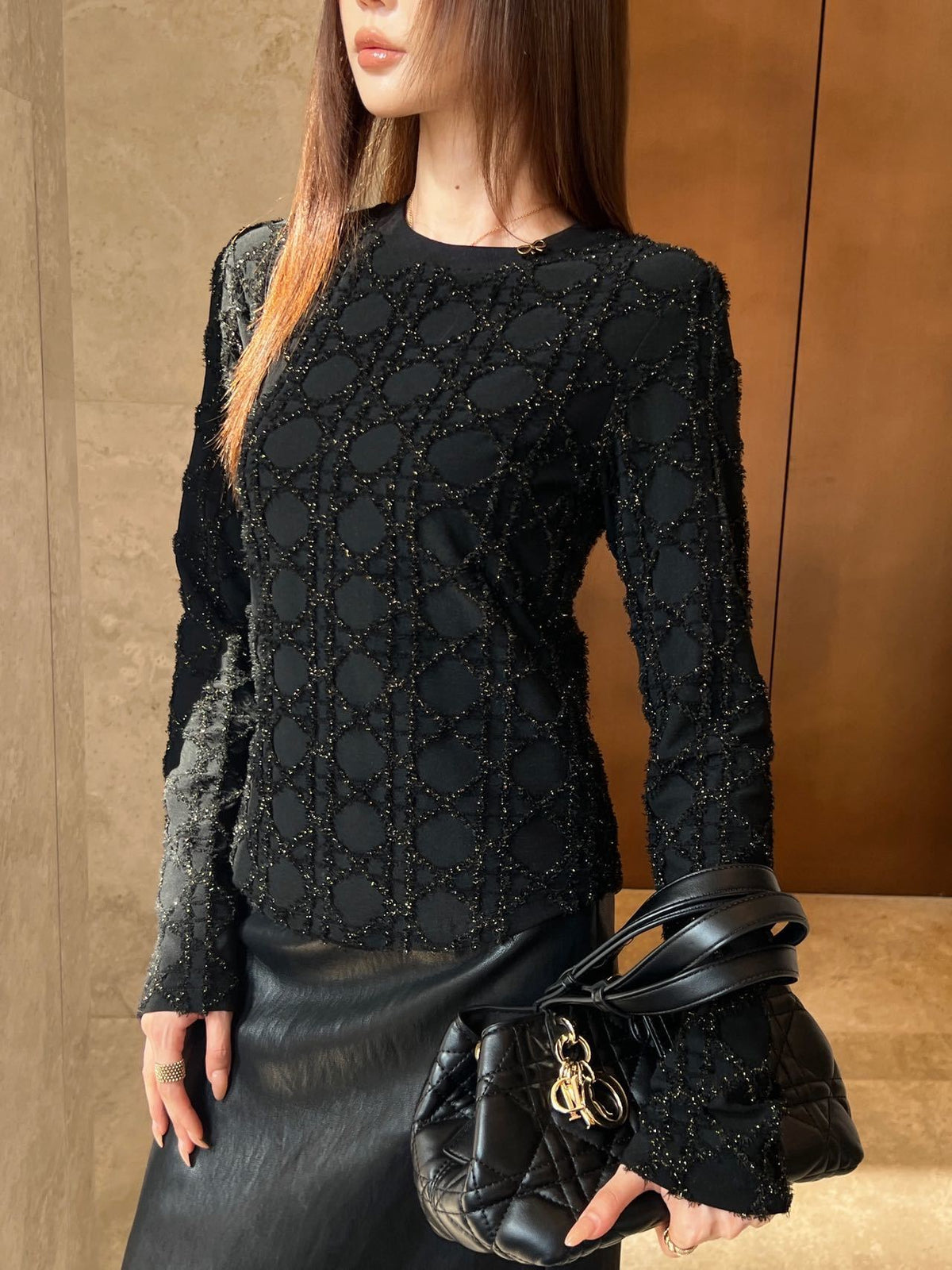 26FW New 3D-Textured Jacquard Crewneck Knit 🩶🖤