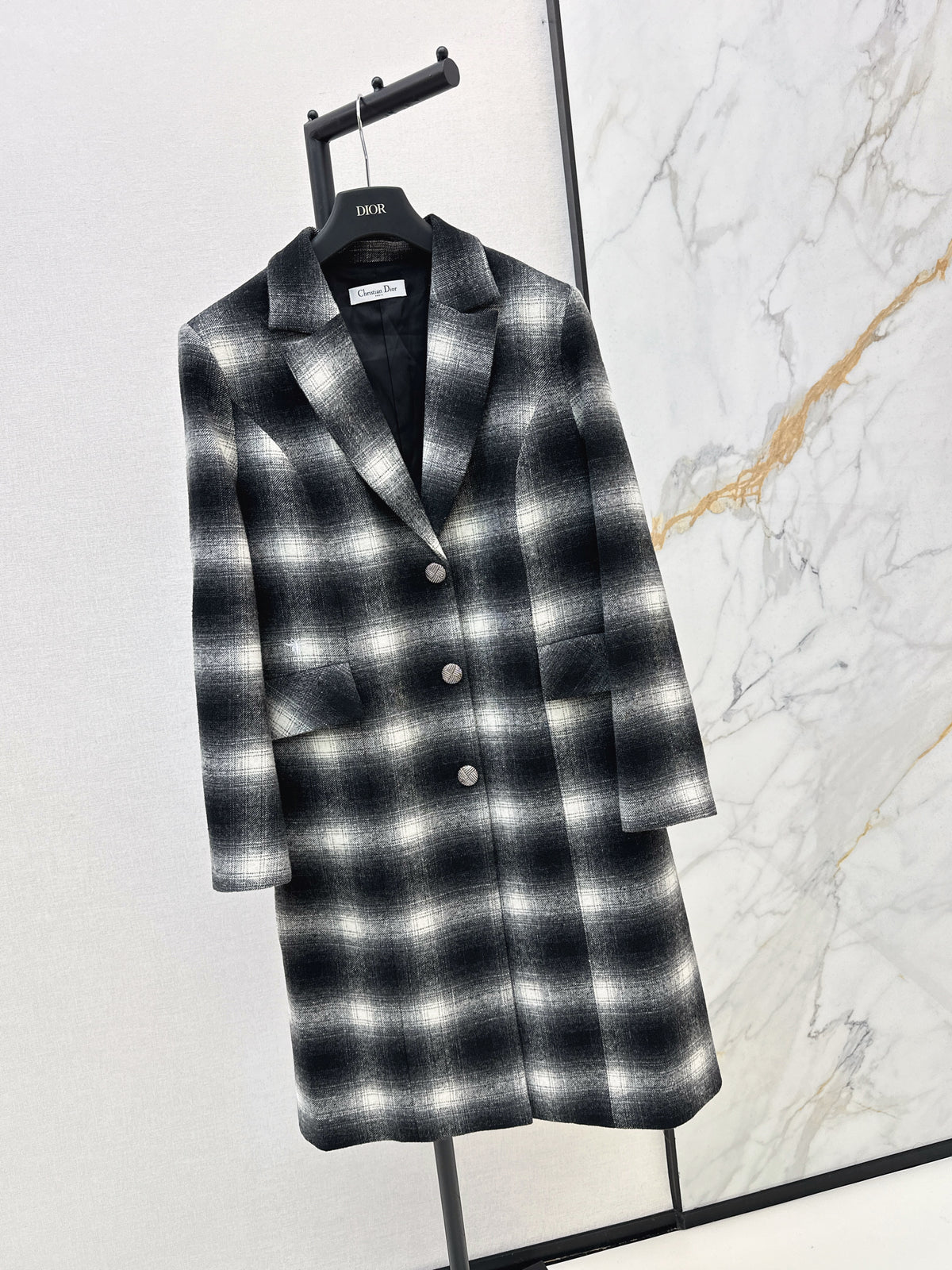 26FW New Vintage-Style Plaid Long Coat 🖤