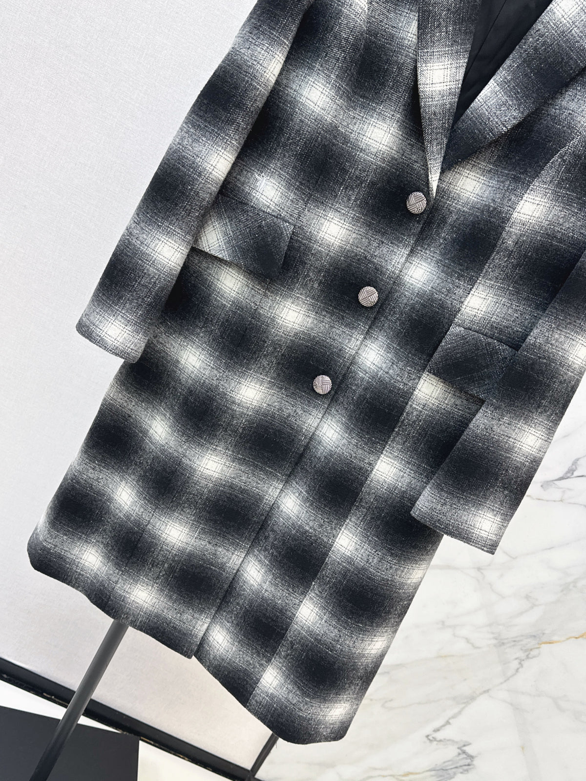 26FW New Vintage-Style Plaid Long Coat 🖤