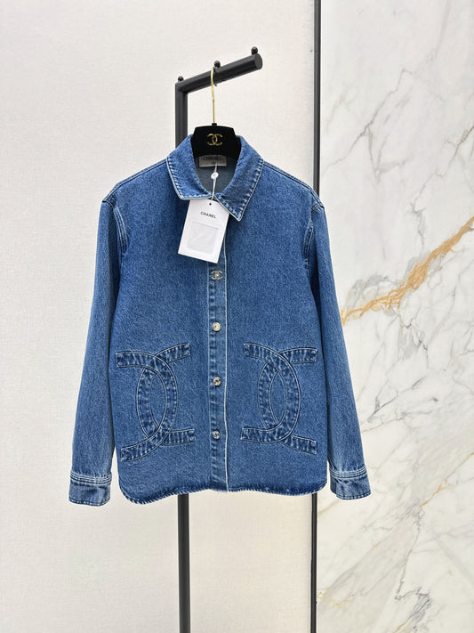 26FW Denim Shirt Jacket with New Logo Embellishment 🩵