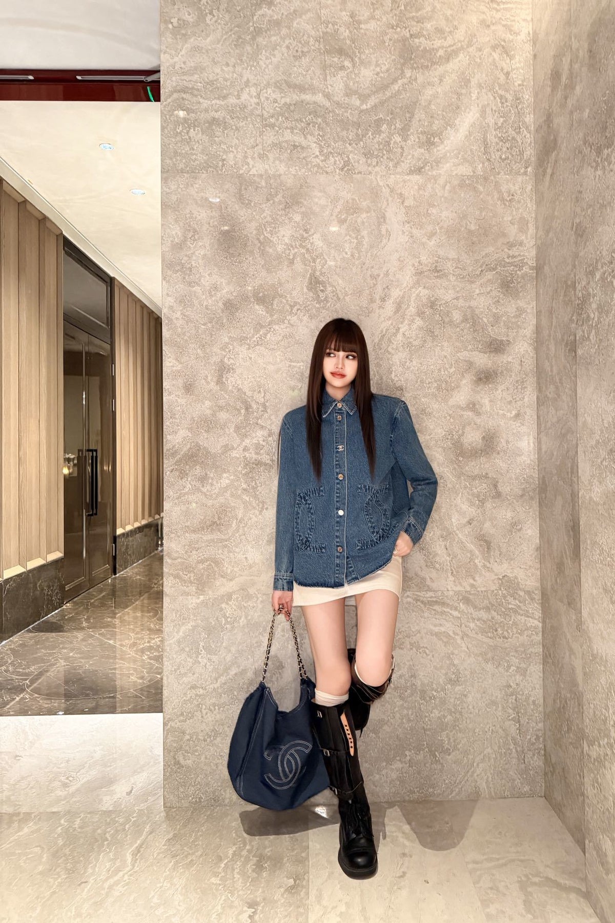 26FW Denim Shirt Jacket with New Logo Embellishment 🩵