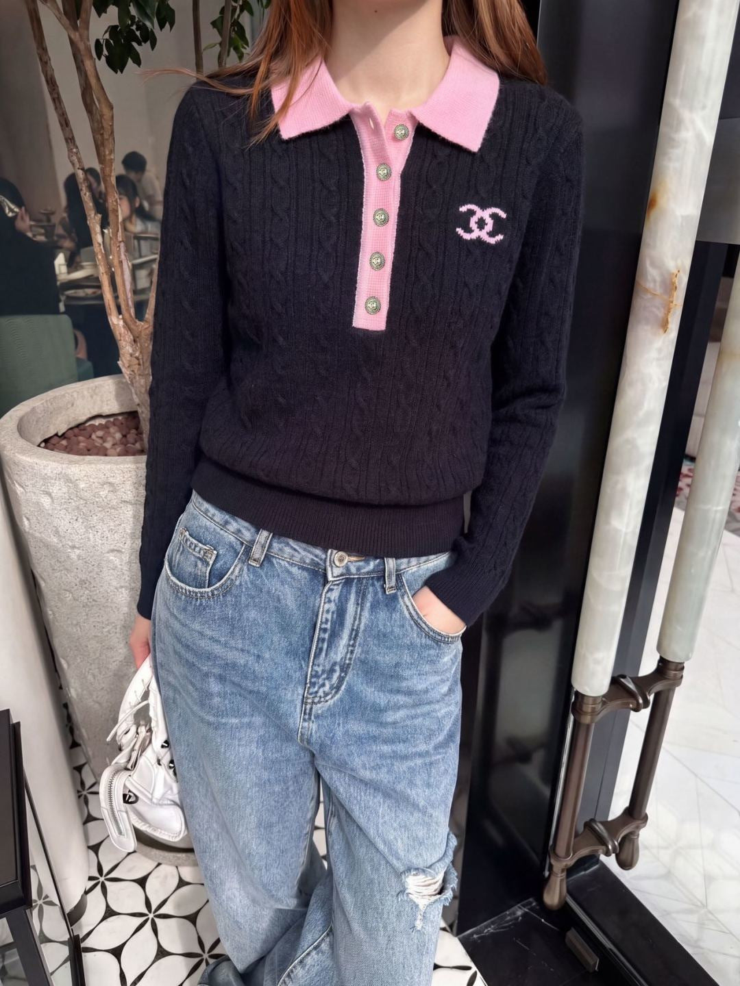 26FW New Collared Knit Top 🤍🖤